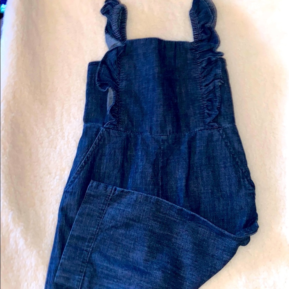 GAP dark denim tank jumpsuit